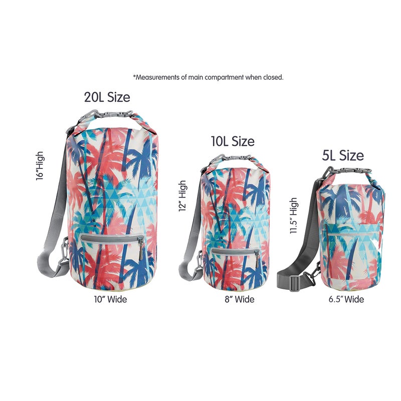 Skog Ã… Kust DrySak - Roll Top Waterproof Bag for Travel & Outdoors - 10L Palm - Image 4